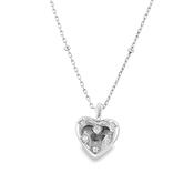 Sterling Silver CZ Bubble Heart Necklet image