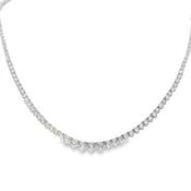 Sterling Silver 2mm CZ Tennis Necklet image