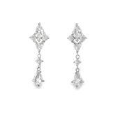 Sterling Silver CZ Fancy Drop Earrings image