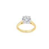 18ct 4 Claw Round Brilliant Solitaire Cultured Diamond Ring 2.60ct image