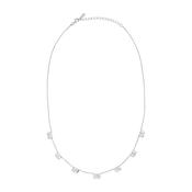 Sterling Silver Rectangular CZ Scatter Necklet image