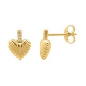 Burren 18ct Gold Plated Young Hearts Earrings image