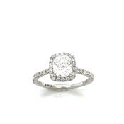 Plat Cush Halo dia ring w/ sh 1.50ct .38ct image