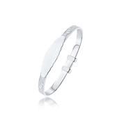 SIL BANGLE BABY FLORAL PLAIN CLOUD ID