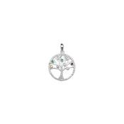 Sterling silver Multicolour CZ Tree of Life Pendant image