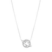 Sterling Silver Cubic Zirconia Planet and Star Necklet image