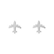 Sterling Silver Plane Stud Earrings image