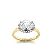 9ct Cubic Zirconia Oval Cluster  Dress Ring image