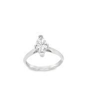 Platinum Marquise Cut Solitaire Lab Grown Diamond Ring image
