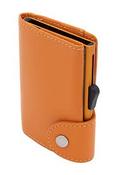 C-Secure Leather Wallet In Orange Lilium image
