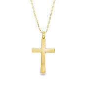 9ct Plain Polished Cross 27x17mm 0.8g