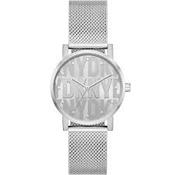 Ladies Stainless Steel DKNY Soho Meche Strap Watch With Logo Dial image
