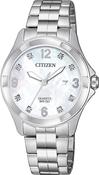 Ladies Stainless Steel Quartz Mother of Pearl Dial with Crystal Batons image