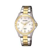 Ladies Citizen Quartz White Dial with CZ Batons