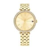 Ladies Rolled Gold Tommy Hilfiger Natalie Stone Set bezel Watch