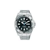 Gents Lorus Black Dial Tachymeter Baton Date Dial Watch