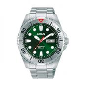 Gents Lorus Round Green Dial Tachymeter Baton Watch
