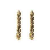 Bronzeallure Gold Plated Cubic Zirconia Long Brick Drop Earrings image