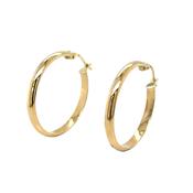 9ct Earring 25mm Hoop 1.3g image
