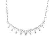 Sterling Silver CZ Hammock Necklet