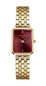 Ladies Rolled Gold Rosefield Octagon XS With Red Dial