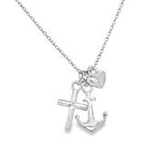 Sterling Silver Faith Hope Charity Pendant
