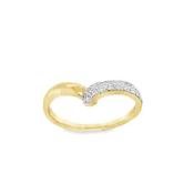 9ct Cubic Zirocnia Wish Bone Ring image