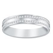 18ct White Gold 2row 25ct Diamond Ring image
