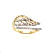 9ct Wrap Angel Wing Diamond Ring .12 Ct image