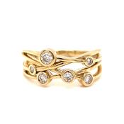 9ct Scattered Rubover Diamond Ring .50ct image