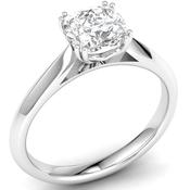 9ct White Gold Ascher Cut Solitaire Lab Grown Diamond Ring 1.66 image
