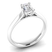 Platinum Emerald Cut Lab Grown Diamond Ring 1.55cts