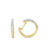9ct Claw Set Huggie Diamond Earring .10ct
