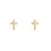 9ct Plain Petite Cross Earrings