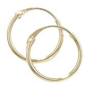 9ct Gold 10mm Sleeper Earrings image