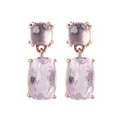 9ct Rose Gold Drop Amethyst Earring image