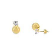 9ct Cubic Zirconia Ball Stud Earrings image