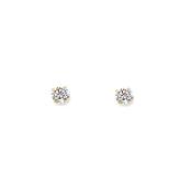 9ct 4 Claw Petite Cubic Zirconia Earring image