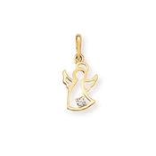 9ct Cubic Zirconia Open Angel Pendant image