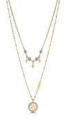 Guess Silver Plated Necklet With Cubic Zirconia Heart Disc image