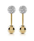 Guess Cubic Zirconia Ball Earrings In Gold image