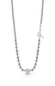 Guess Cubic Zirconia Ball Necklet In Silver image