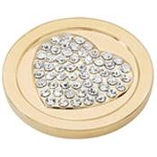 Yellow Stone Set Heart Coin
