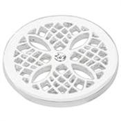 White Stone Set Flower Coin
