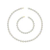 Sterling Silver Gold Plated 16' 6.5/7mm Pearl Bead String image