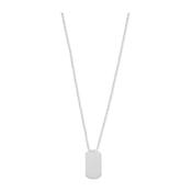 Sterling Silver Dog Tag And Chain