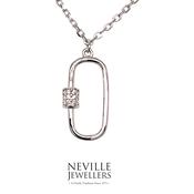Sterling Silver Cubic Zirconia Drop Loop Necklet image