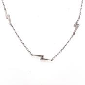 Sterling Silver Necklet With Lightening Bolts image