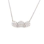 Sterling Silver Cubic Zirconia Flower Necklet image
