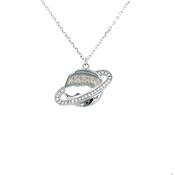 Sterling Silver Cubic Zirconia Planet Necklet image